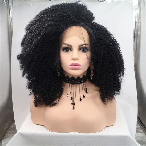 Black Woman Market Wig 4mm Afro Kinky Curly Wig Off Black Wk193 Emeda