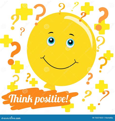 Vector Illustration Think Positively Stock Vector Illustration Of