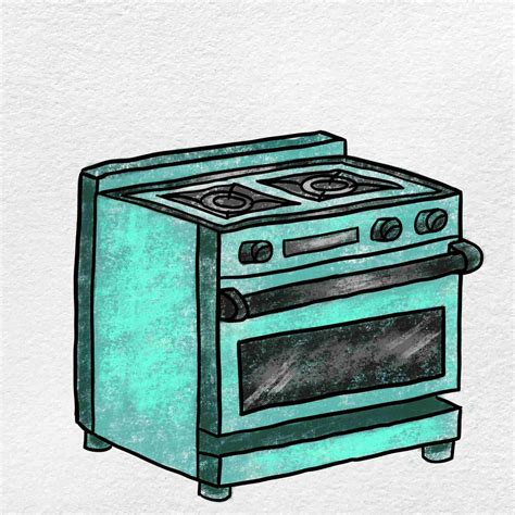 How To Draw An Oven Helloartsy