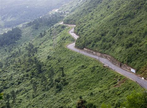 Mountain Road On Hai Van Pass In Hue Stock Image Image Of Serpentine