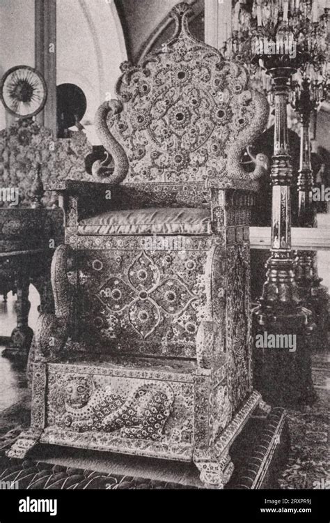 The Famous Peacock Throne Now In The Royal Palace In Teheran Iran