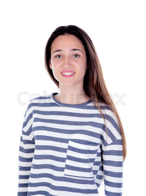 Pretty Teenager Girl With Sixteen Years Old Stock Image Colourbox