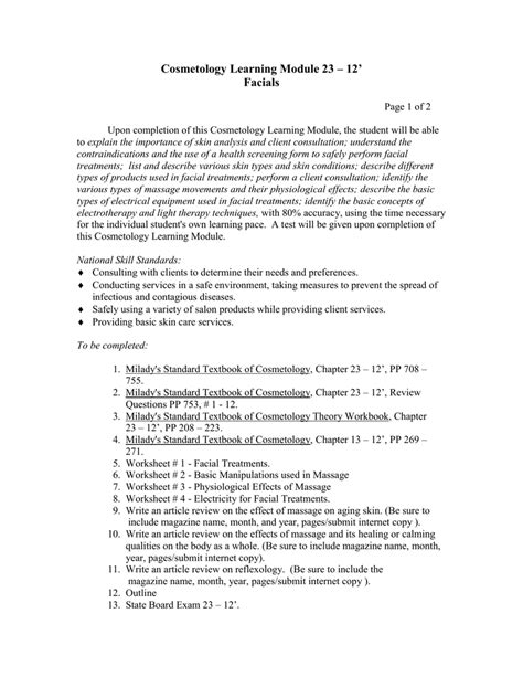 Milady Chapter 5 Worksheet Answers Studying Worksheets