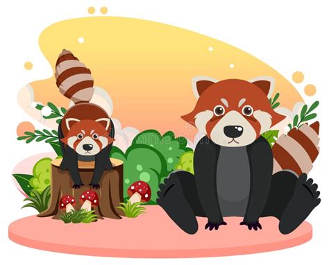 Cute Red Pandas Stock Illustrations 379 Cute Red Pandas Stock