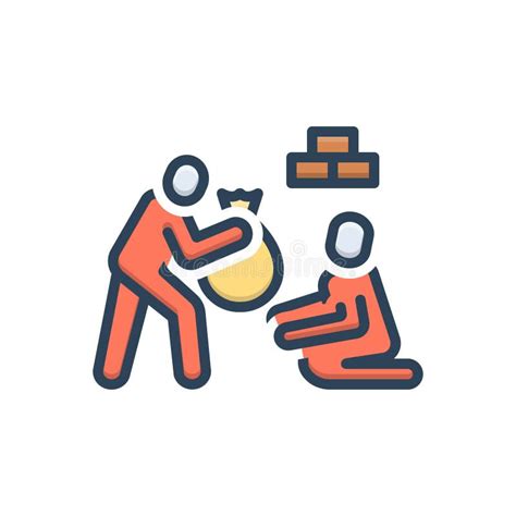 Color Illustration Icon For Offering Giving And Taking Stock