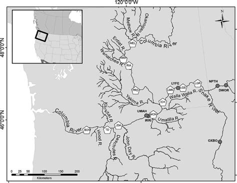 The trail offers a number of activity options and is best used from march until october. Map of the Columbia River basin (Washington-Oregon-Idaho ...