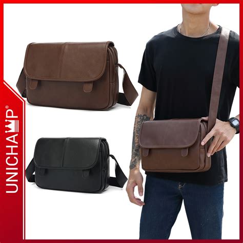 27 november 2017 hari / masa : Unichamp Sling Bag Men Leather Beg Silang Lelaki Kulit ...