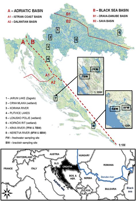 sampling sites in adriatic and black sea drainage basins download scientific diagram