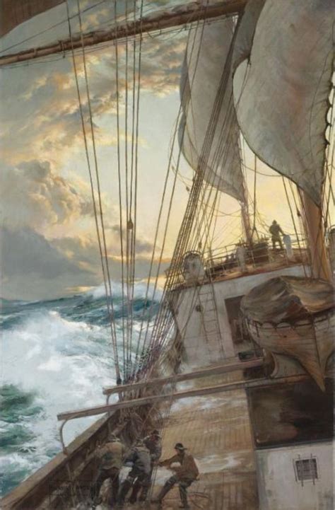 Laclefdescoeurs Heave Ho Montague Dawson Sailing Art Ship