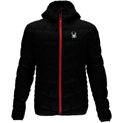 Spyder Blackred Geared Hoodie Synthetic Down Jacket 199 Liked On