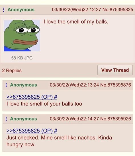 Anons Hasnt Washed His Balls In Decades Spacedout