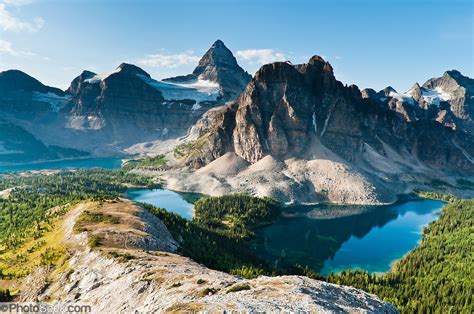 Mount Assiniboine Lake Magog Sunburst Lake And Cerulean Lake Mount