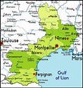 MONTPELLIER MAP - Travel - Map - Vacations - TravelsFinders.Com