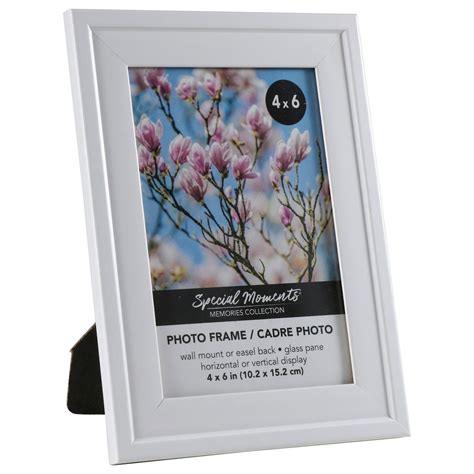 Bulk Special Moments Solid White Convex Picture Frames 4x6 In