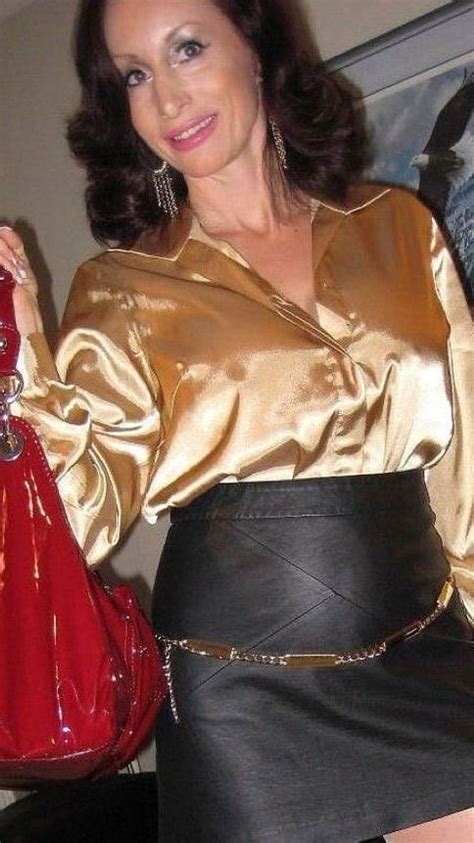 Pin By Mark Tracey On Older Women Wearing Blouses Sexy Leather