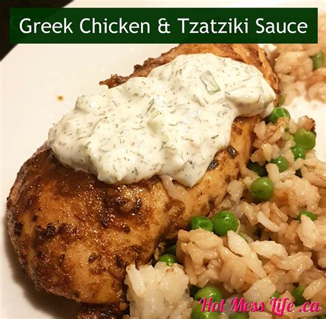 easy greek chicken with tzatziki sauce