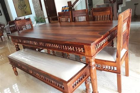 $1,498 sun at six arc dining table, nude. Dining Room Essentials by Wooden Street