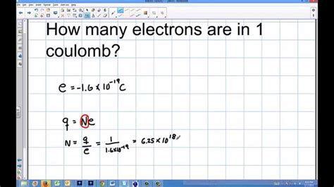 Physics How Many Electrons Are In Coulomb YouTube