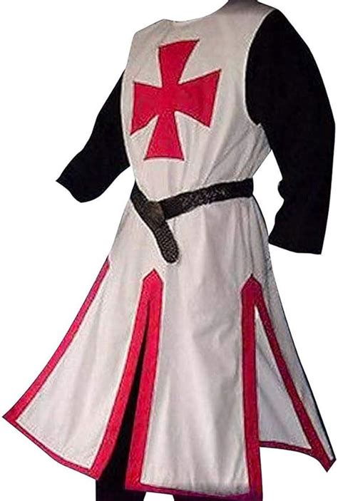 Mens Crusader Costume Medieval Templar Renaissance Knight Warrior Tunic