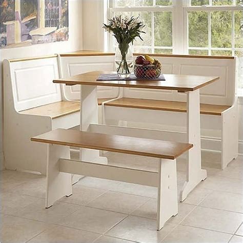 We did not find results for: Pemberly Row Breakfast Corner Nook Table Set in White - PR ...