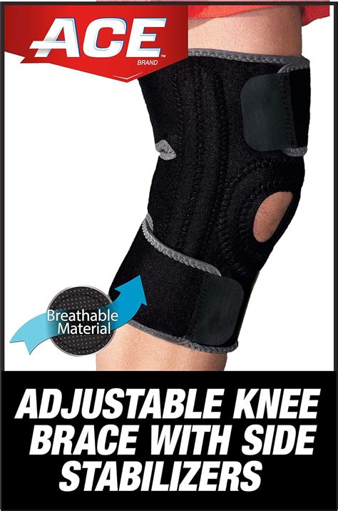 Ace Adjustable Knee Brace With Dual Side Stabilizers Helps