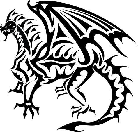 Dragons Clipart Black And White Vector And Other Clipart Images On