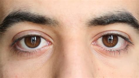 Hd Close Up Of Young Mans Eyes Looking Around Stock Footage Video