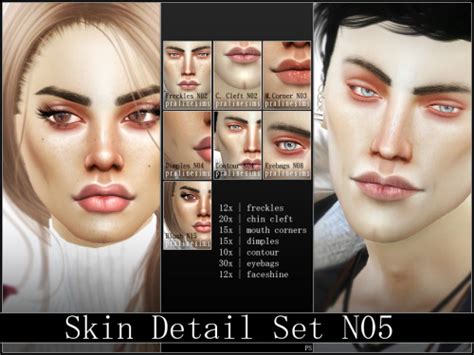 Pralinesims Another Skin Detail Kit Containing Several Sims Update