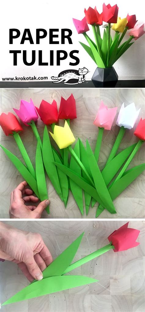 11 3d Paper Tulips Craft Ideas In 2021 This Is Edit