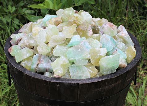 Green Calcite Rough Natural Stones Choose Ounces Or Lb Bulk Wholesale