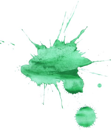 Download Hd Green Splatter Png Download Watercolor Painting