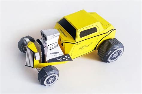 Diy Paper Car 3d Papercraft 22889 Printables Design Bundles