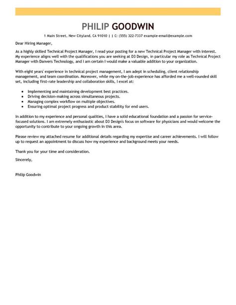 Dec 19, 2016 · information technology (it) cover letter sample. Amazing Technical Project Manager Cover Letter Examples ...