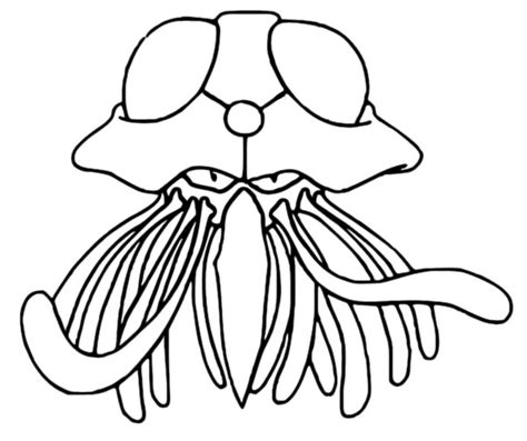 Tentacool Coloring Page Coloring Pages