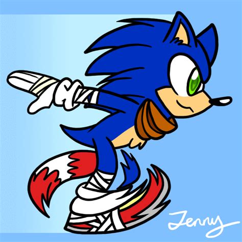 Sonic Running By Heartinarosebud On Deviantart