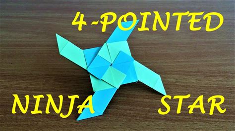 How To Make A 4 Pointed Transforming Ninja Star Origami Youtube