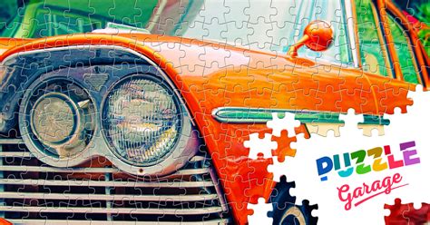 Old Retro Car Jigsaw Puzzle Technics Auto Puzzle Garage