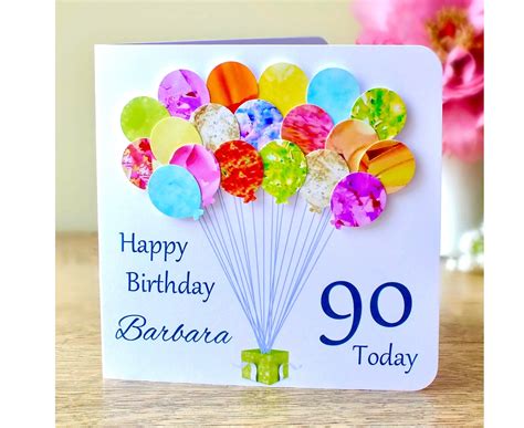 Dad 90th Card For Her Age 90 Card Ninetieth Grandma Personalised 90th
