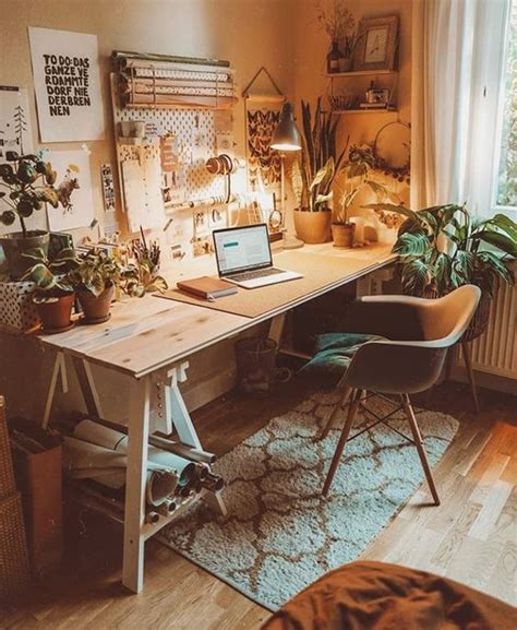30 Boho Office Ideas To Keep Up Your Spirit Homemydesign Cozy Home
