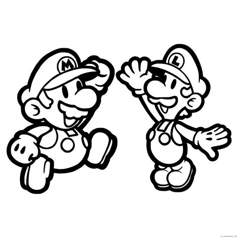 All Mario Character Coloring Pages Printable Sheets Mario Bros Page