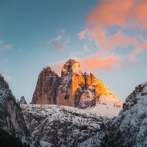 Tre Cime Di Lavaredo Wallpaper 4k Italy Mountain Range