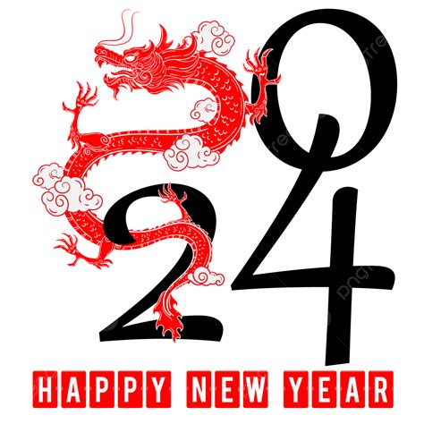 Happy New Year Illustration Vector Year Of The Dragon Lunar New Year