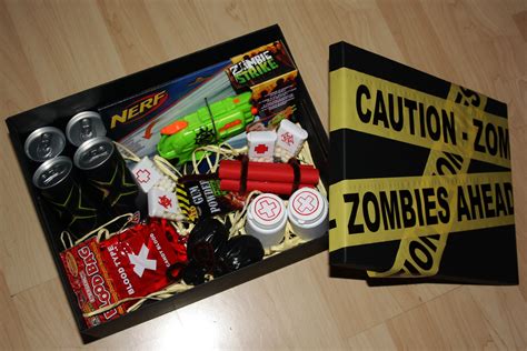 Looking for a diy gift idea for a zombie fan? zombie survival kit with candy | Zombie survival kit, Zombie survival, Diy gifts