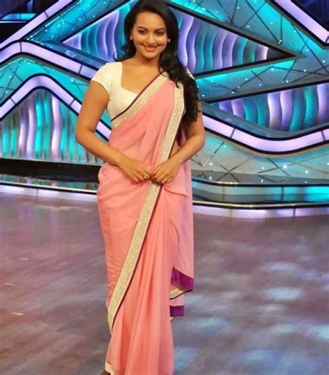 Shop Sonakshi Sinha Style Bollywood Pink Saree Indian Clothing Online