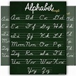 ABC Cursive Script Alphabet poster SIZE SMALL chart LAMINATED teaching ...