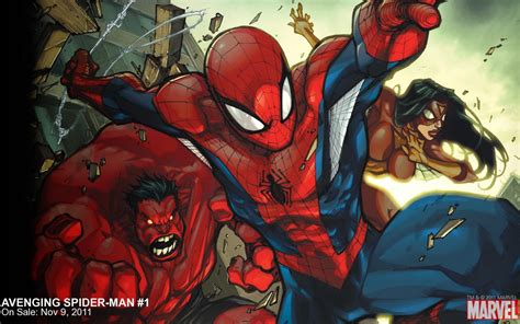 Wallpaper 1680x1050 Px Avenging Comics Hulk Man Marvel Red Spider Spiderman
