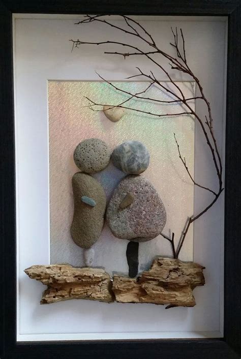 Unique Engagement Pebble Art Rock Art Personalized Pebble Art Pebble