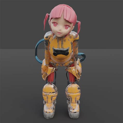 Robot Girl By Dalo3d On Deviantart