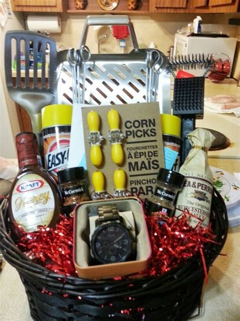 From grooming essentials to fitness tools, one of these unique gift ideas is sure to impress pops on june 20. Fathers Day BBQ Gift Basket | Bbq gift basket, Bbq gifts ...