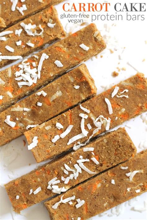 No Bake Carrot Cake Protein Bars Recipe Vegan Protein Bars Gluten